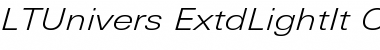 Download LTUnivers 341 ExtdLightIt Font Title Preview