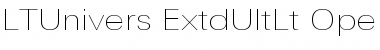 Download LTUnivers 140 ExtdUltLt Font Title Preview
