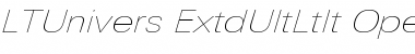 Download LTUnivers 141 ExtdUltLtIt Font Title Preview