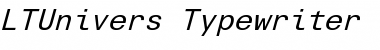 Download LTUnivers Typewriter Italic Font Title Preview