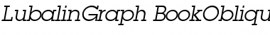Download ITC Lubalin Graph Book Oblique Font Title Preview