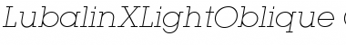 Download Lubalin XLightOblique Font Title Preview