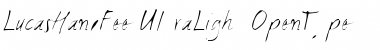 Download LucasHandFeetUltraLight Regular Font Title Preview