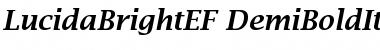 Download LucidaBrightEF DemiBoldIta Font Title Preview