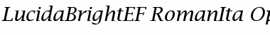Download LucidaBrightEF RomanIta Font Title Preview