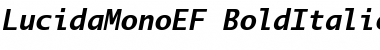 Download LucidaMonoEF BoldItalic Font Title Preview