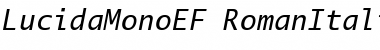Download LucidaMonoEF RomanItalic Font Title Preview