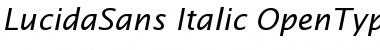 Download Lucida Sans Italic Font Title Preview
