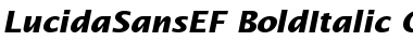 Download LucidaSansEF BoldItalic Font Title Preview