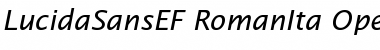 Download LucidaSansEF RomanIta Font Title Preview