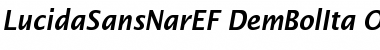 Download LucidaSansNarEF DemBolIta Font Title Preview