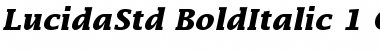 Download Lucida Std Bold Italic Font Title Preview