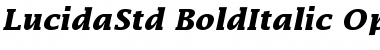 Download Lucida Std Bold Italic Font Title Preview