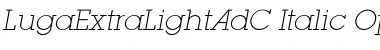 Download LugaExtraLightAdC Italic Font Title Preview