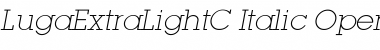 Download LugaExtraLightC Italic Font Title Preview