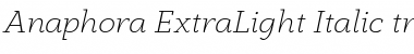 Download Anaphora Trial ExtraLight Italic Font Title Preview