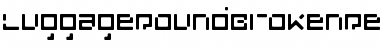 Download LuggageRoundBroken Regular Font Title Preview