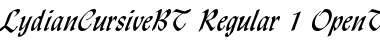 Download Lydian Cursive Regular Font Title Preview