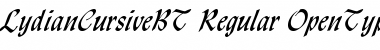 Download Lydian Cursive Regular Font Title Preview