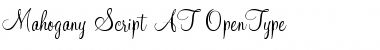 Download Mahogany Script AT Regular Font Title Preview