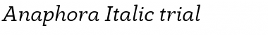 Download Anaphora  Trial Italic Font Title Preview