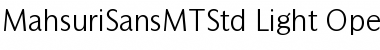 Download Mahsuri Sans MT Std Light Font Title Preview