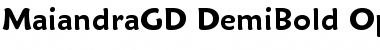 Download Maiandra Demi Bold Font Title Preview