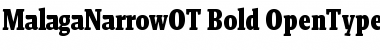 Download Malaga Narrow OT Bold Font Title Preview