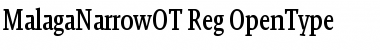 Download Malaga Narrow OT Reg Font Title Preview