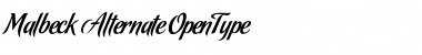 Download Malbeck Alternate Font Title Preview