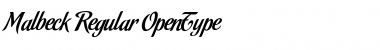 Download Malbeck Regular Font Title Preview