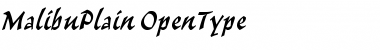 Download Malibu Plain Font Title Preview