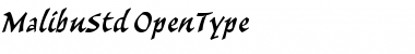 Download Malibu Std Regular Font Title Preview