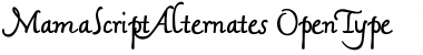Download Mama Script Alternates Regular Font Title Preview