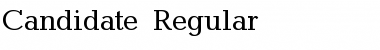 Download Candidate Regular Font Title Preview