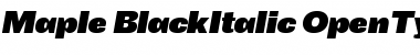 Download Maple Black Italic Font Title Preview