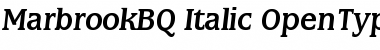 Download Marbrook BQ Regular Font Title Preview