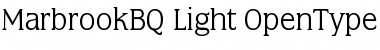 Download Marbrook BQ Regular Font Title Preview