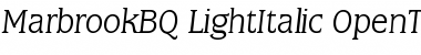 Download Marbrook BQ Regular Font Title Preview