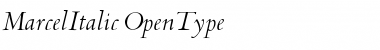 Download MarcelItalic Regular Font Title Preview