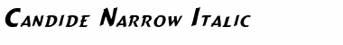 Download Candide Narrow Italic Font Title Preview