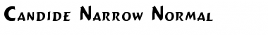 Download Candide Narrow Normal Font Title Preview