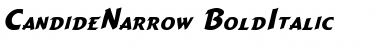 Download CandideNarrow BoldItalic Font Title Preview
