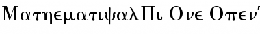 Download Mathematical Pi 1 Font