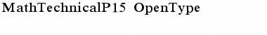 Download MathTechnical P15 Font Title Preview