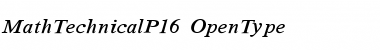 Download MathTechnical P16 Font Title Preview