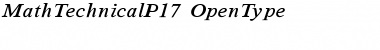 Download MathTechnical P17 Font Title Preview