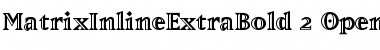 Download MatrixInlineExtraBold Regular Font Title Preview