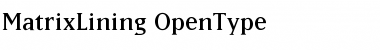 Download MatrixLining Regular Font Title Preview