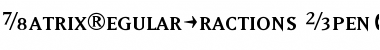 Download MatrixRegularFractions Regular Font